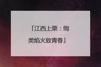 江西上栗：绚美焰火致青春