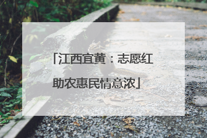 江西宜黄：志愿红助农惠民情意浓
