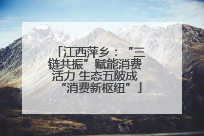 江西萍乡：“三链共振”赋能消费活力 生态五陂成“消费新枢纽”