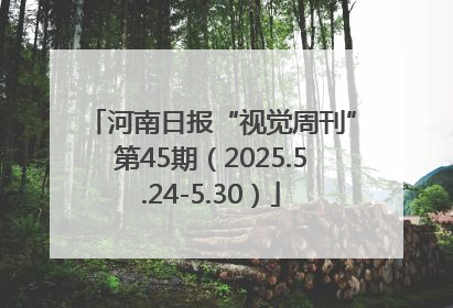 河南日报“视觉周刊”第45期（2025.5.24-5.30）