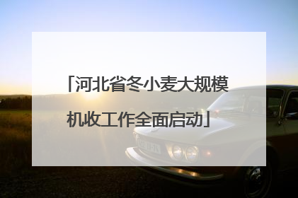 河北省冬小麦大规模机收工作全面启动