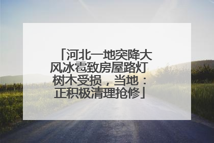 河北一地突降大风冰雹致房屋路灯树木受损，当地：正积极清理抢修
