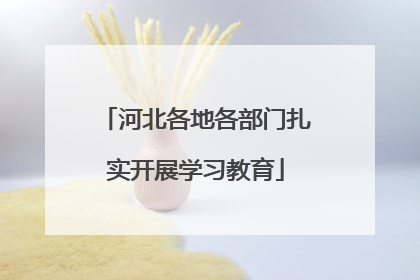 河北各地各部门扎实开展学习教育