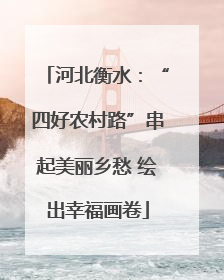 河北衡水：“四好农村路”串起美丽乡愁 绘出幸福画卷