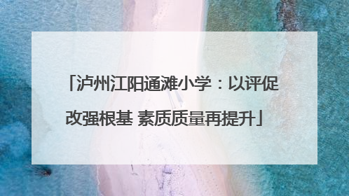 泸州江阳通滩小学：以评促改强根基 素质质量再提升