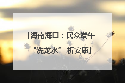 海南海口：民众端午 “洗龙水” 祈安康