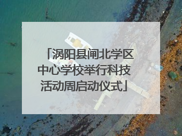 涡阳县闸北学区中心学校举行科技活动周启动仪式