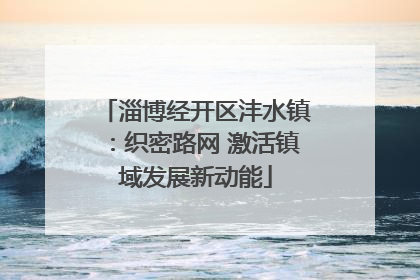 淄博经开区沣水镇：织密路网 激活镇域发展新动能