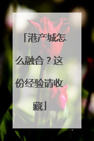 港产城怎么融合？这份经验请收藏