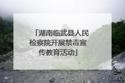 湖南临武县人民检察院开展禁毒宣传教育活动