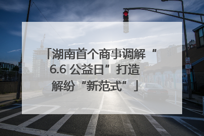 湖南首个商事调解“6.6 公益日”打造解纷“新范式”