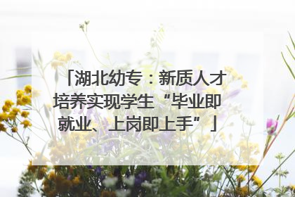 湖北幼专：新质人才培养实现学生“毕业即就业、上岗即上手”