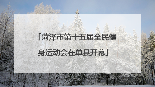 菏泽市第十五届全民健身运动会在单县开幕