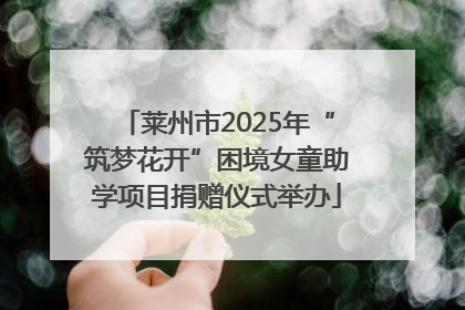 莱州市2025年“筑梦花开”困境女童助学项目捐赠仪式举办