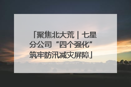 聚焦北大荒｜七星分公司“四个强化”筑牢防汛减灾屏障