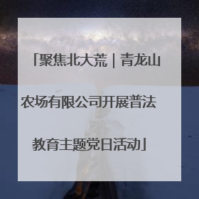聚焦北大荒｜青龙山农场有限公司开展普法教育主题党日活动