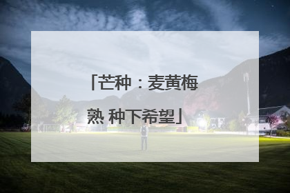 芒种：麦黄梅熟 种下希望