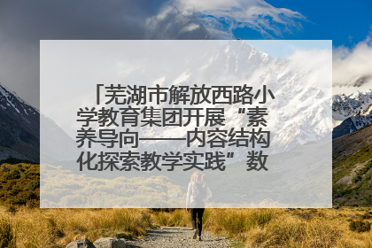 芜湖市解放西路小学教育集团开展“素养导向——内容结构化探索教学实践”数学专题研讨活动
