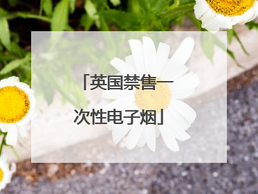 英国禁售一次性电子烟