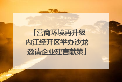 营商环境再升级 内江经开区举办沙龙邀请企业建言献策