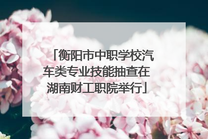衡阳市中职学校汽车类专业技能抽查在湖南财工职院举行