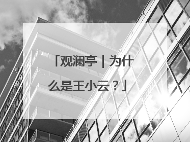 观澜亭｜为什么是王小云？