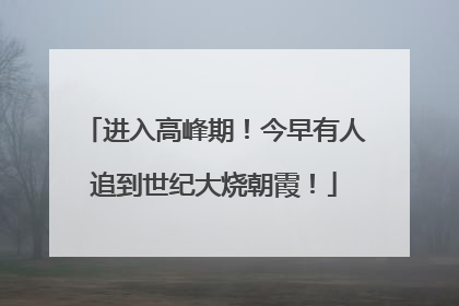 进入高峰期！今早有人追到世纪大烧朝霞！