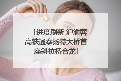进度刷新 沪渝蓉高铁通泰扬特大桥首座斜拉桥合龙