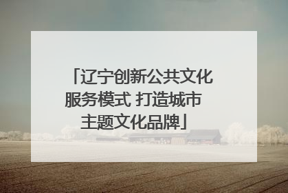 辽宁创新公共文化服务模式 打造城市主题文化品牌