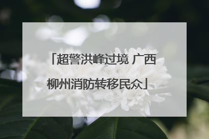 超警洪峰过境 广西柳州消防转移民众