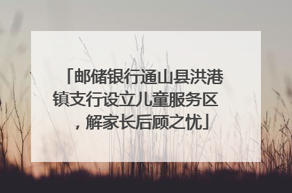 邮储银行通山县洪港镇支行设立儿童服务区，解家长后顾之忧
