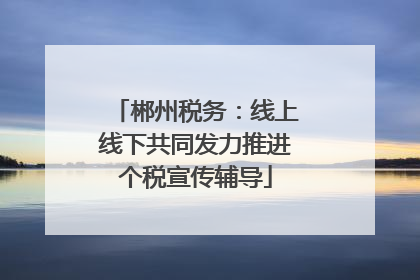 郴州税务：线上线下共同发力推进个税宣传辅导