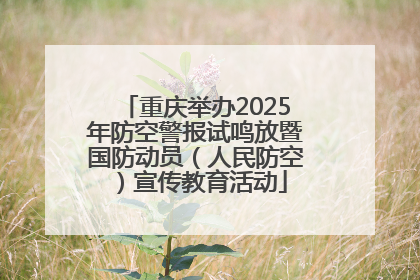 重庆举办2025年防空警报试鸣放暨国防动员（人民防空）宣传教育活动