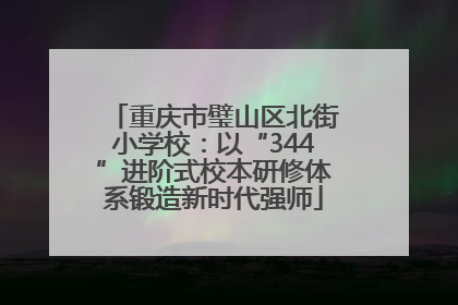 重庆市璧山区北街小学校：以“344”进阶式校本研修体系锻造新时代强师