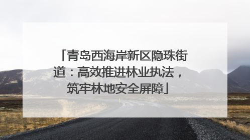青岛西海岸新区隐珠街道：高效推进林业执法，筑牢林地安全屏障