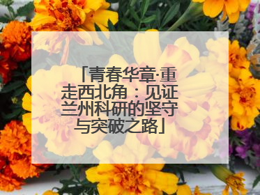 青春华章·重走西北角：见证兰州科研的坚守与突破之路