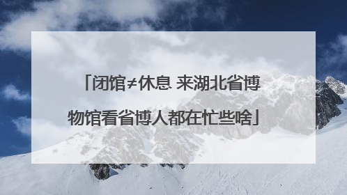 闭馆≠休息 来湖北省博物馆看省博人都在忙些啥