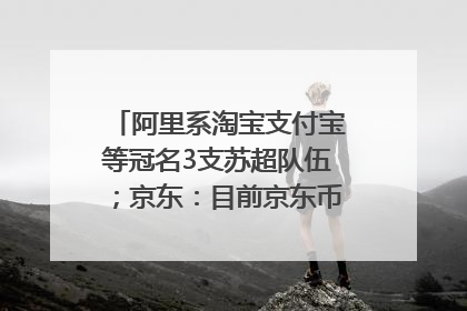 阿里系淘宝支付宝等冠名3支苏超队伍；京东：目前京东币链科技并没有开始发行稳定币｜早资道