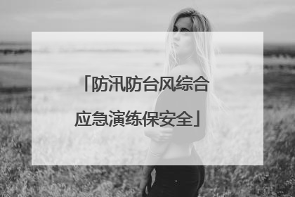 防汛防台风综合应急演练保安全