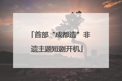首部“成都造”非遗主题短剧开机
