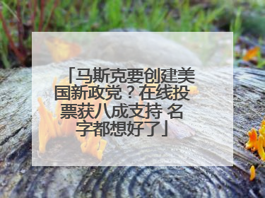 马斯克要创建美国新政党？在线投票获八成支持 名字都想好了