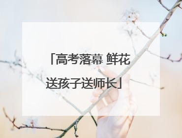 高考落幕 鲜花送孩子送师长