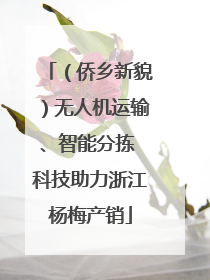 （侨乡新貌）无人机运输、智能分拣 科技助力浙江杨梅产销