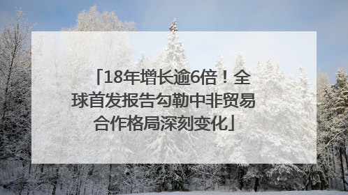 18年增长逾6倍！全球首发报告勾勒中非贸易合作格局深刻变化