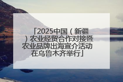 2025中国（新疆）农业经贸合作对接暨农业品牌出海宣介活动在乌鲁木齐举行