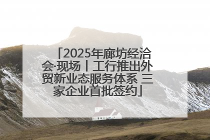 2025年廊坊经洽会·现场丨工行推出外贸新业态服务体系 三家企业首批签约