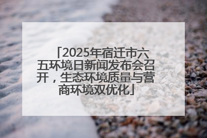 2025年宿迁市六五环境日新闻发布会召开，生态环境质量与营商环境双优化