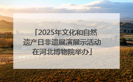 2025年文化和自然遗产日非遗展演展示活动在河北博物院举办