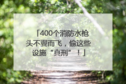 400个消防水枪头不翼而飞，偷这些设施“真刑”！