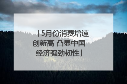 5月份消费增速创新高 凸显中国经济强劲韧性